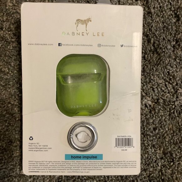 Dabney Lee Glow-In-The-Dark AirPods Case For 1st & 2nd Generation NEW Keyring - Picture 2 of 4